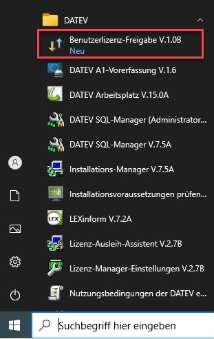 LK02837: Die Ihnen zugeordneten dynamischen Lizenzzuordnungen